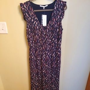 Printed Cap Sleeve Jumpsuit